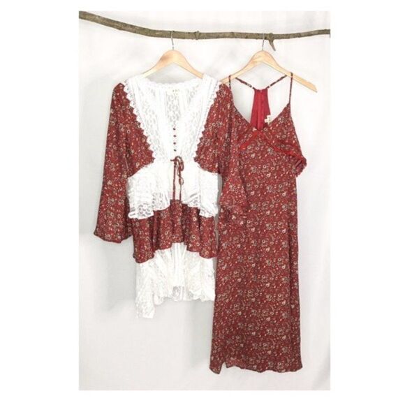 Cottage Core Woven Tiered Ruffle Mini Dress - Picture 12 of 12